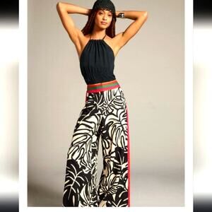 Sweet Rain palm print wide-leg pants NWT Size S